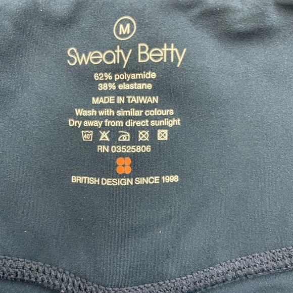 Sweaty Betty Teal Floral Print Crop Leggings M K268 - Picture 6 of 10